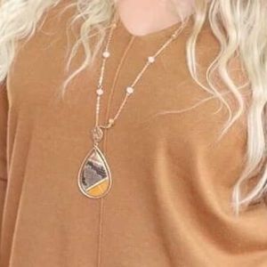 Gilded Gold & Cider Snakeskin Necklace